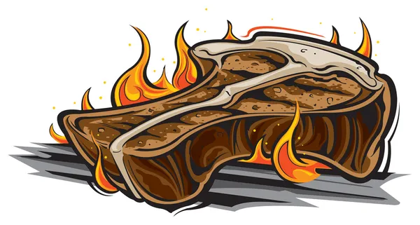 Vektorillustration des Steaks — Stockvektor