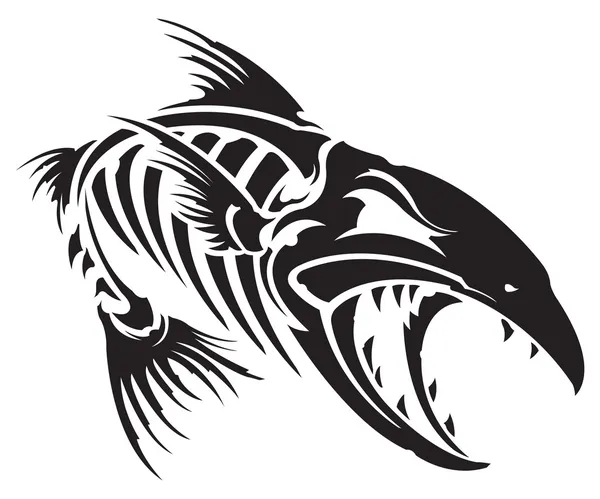 Esqueleto de pescado — Vector de stock