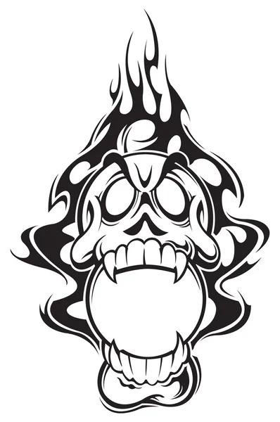 Crâne de flamme — Image vectorielle