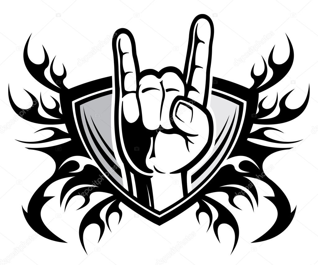Rock and roll hand sign