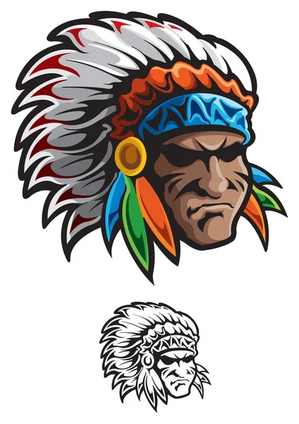 Indian chief — Stock Vector