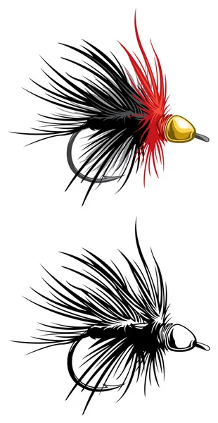 Señuelo de pesca — Vector de stock