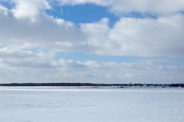 Kış güzel manzarası Ağaç donuyla kaplı ağaçlar