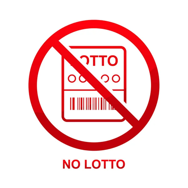 Nessun Segno Del Lotto Isolato Sfondo Bianco Vettoriale Illustrazione — Vettoriale Stock