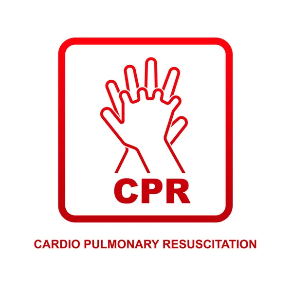 Beyaz arkaplan vektörü illüstrasyonunda CPR logo simgesi izole edildi.