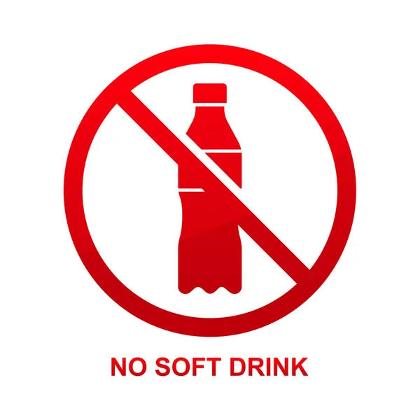 Soft Drink Sign Isolated White Background Vector Illustration — Stock Vector