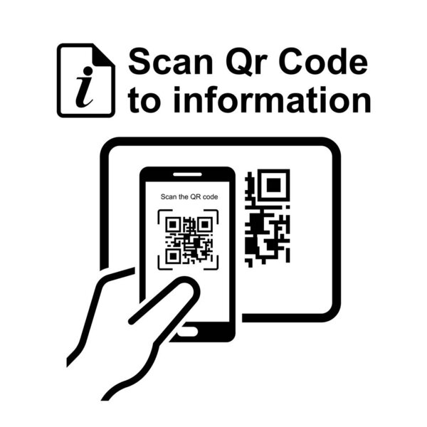 Scan the QR code for discount icon isolated on white background vector illustration.