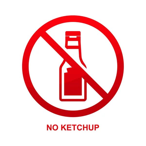 Ketchup Sign Isolated White Background Vector Illustration — Stock Vector