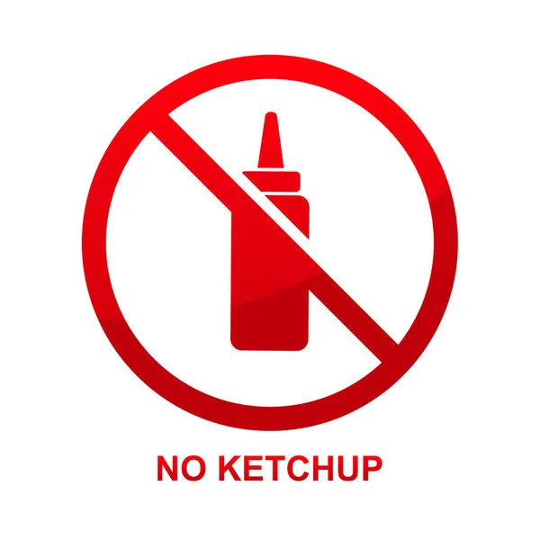 Ketchup Sign Isolated White Background Vector Illustration — Stock Vector