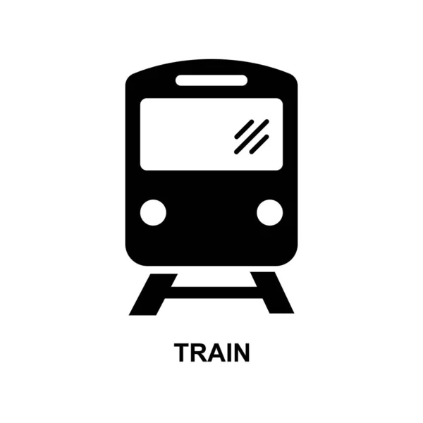 Ícone Trem Isolado Ilustração Vetor Fundo Branco — Vetor de Stock