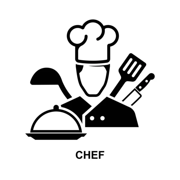Icône Chef Isolé Sur Fond Blanc Illustration Vectorielle — Image vectorielle