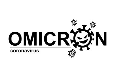 Beyaz arkaplan vektör resimlemesinde Omicron simgesi izole edildi.