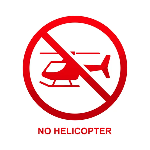 Aucun Signe Hélicoptère Isolé Sur Fond Blanc Illustration Vectorielle — Image vectorielle