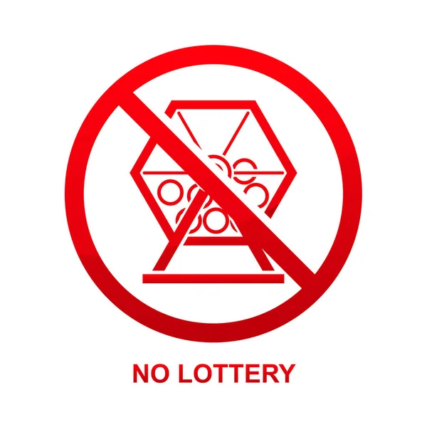 Nenhum Sinal Loteria Isolado Ilustração Vetor Fundo Branco —  Vetores de Stock