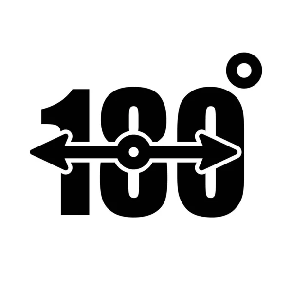 Angle 180 degrees icon isolated on white background vector illustration. — Stock Illustration Angle 180 Degrees Icon Isolated White Background Vector Illustration Vector Graphics