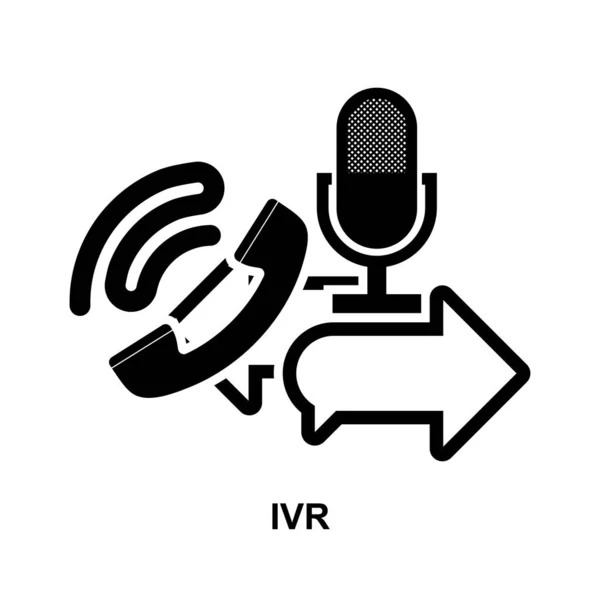 Значок Ivr Выделенный Белом Фоне — стоковый вектор