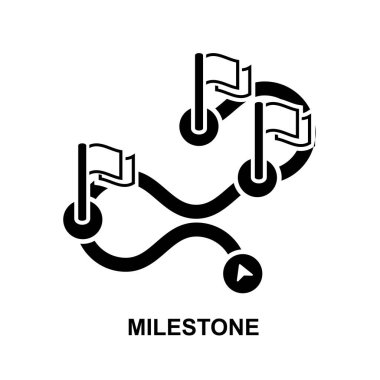 Milestone icon isolated on white background vector illustration.