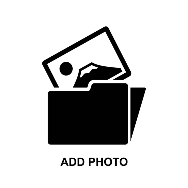 Add Photo Icon Isolated White Background Vector Illustration — Stockvector