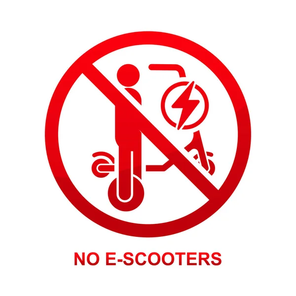 Scooters Sign Isolated White Background Vector Illustration — Stock Vector