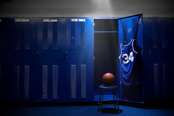 Basketball locker room — Stock Photo, Image