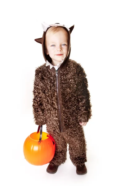 Şirin halloween trick-or-treater — Stok fotoğraf