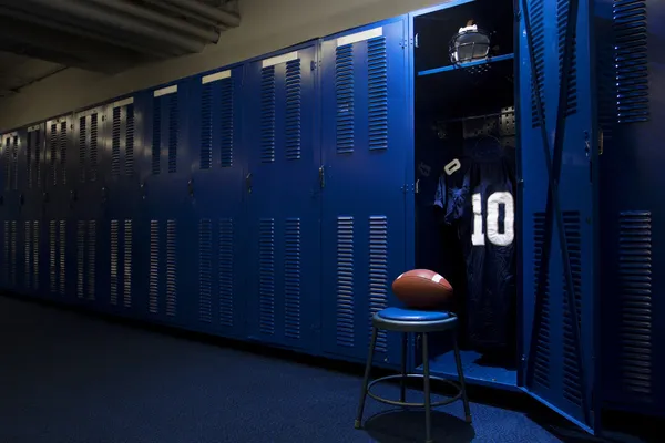 Football locker room — Stock Photo, Image