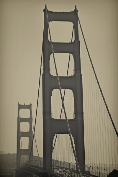 Golden gate bridge stylizowane sepii — Zdjęcie stockowe