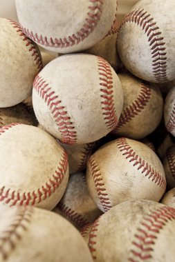 Lots and lots of baseballs background clipart
