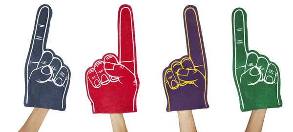 Любители спорта. Пальцы пены
