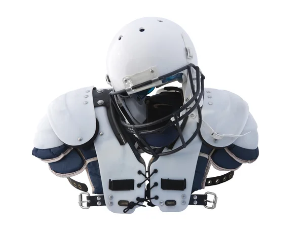 Voetbal helm en schouder pads — Stockfoto