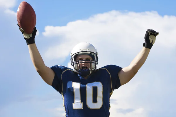 Football Player Celebrating a Touchdown — Stock Photo, Image