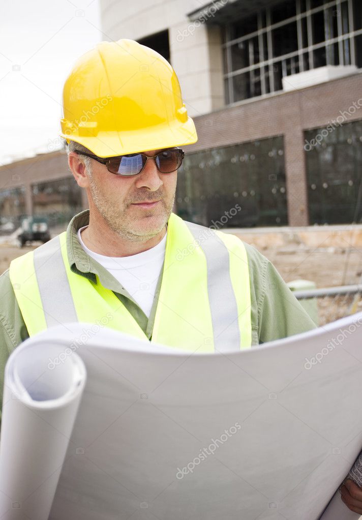 Handsome construction foreman
