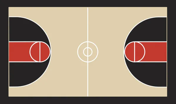 Cancha de baloncesto — Archivo Imágenes Vectoriales