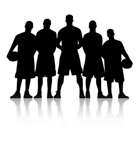 Equipo de Baloncesto — Vector de stock