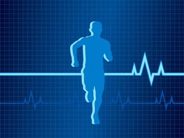 Latido cardíaco saludable — Vector de stock