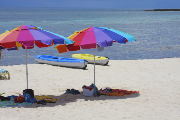 Colorful Beach umbrellas — Stock Photo, Image