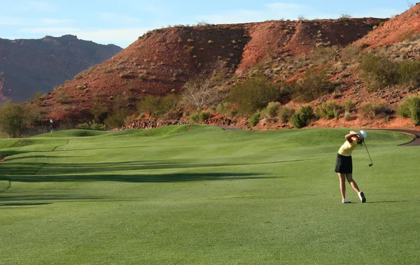 Pouštní golfové hřiště — Stock fotografie