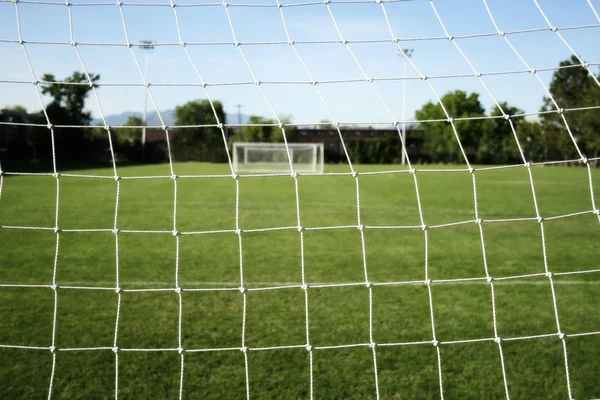 Futbol gol kafes bezi — Stok fotoğraf