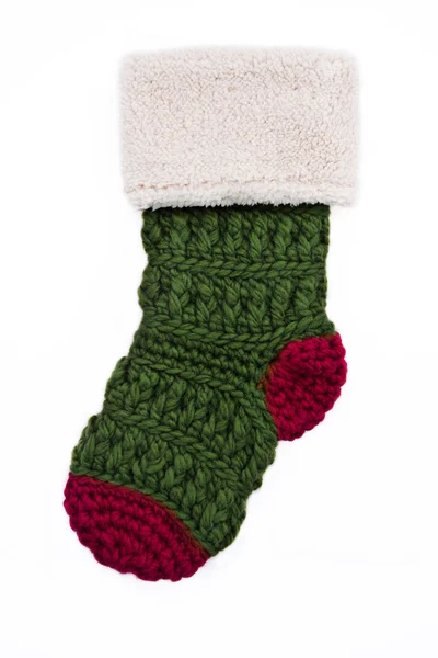 Knitted Christmas Stocking — Stock Photo, Image