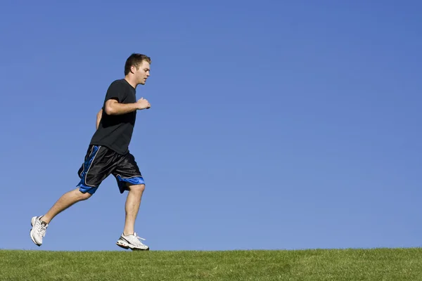 Man jogging och motion — Stockfoto