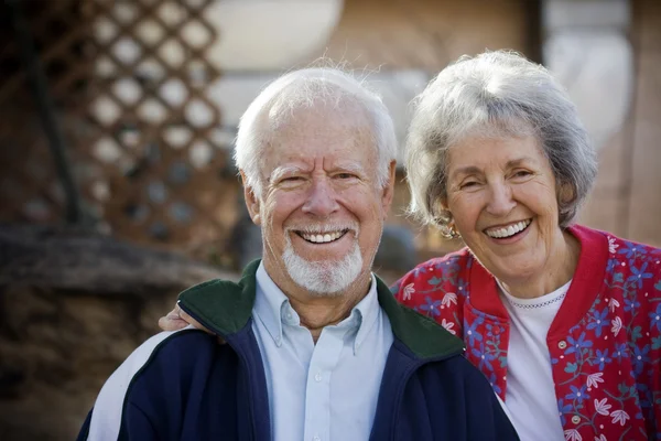 Senior Couple Smiling Stock Photo