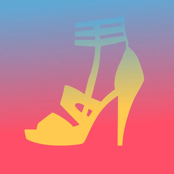 Woman heel shoe silhouette — Stock Vector