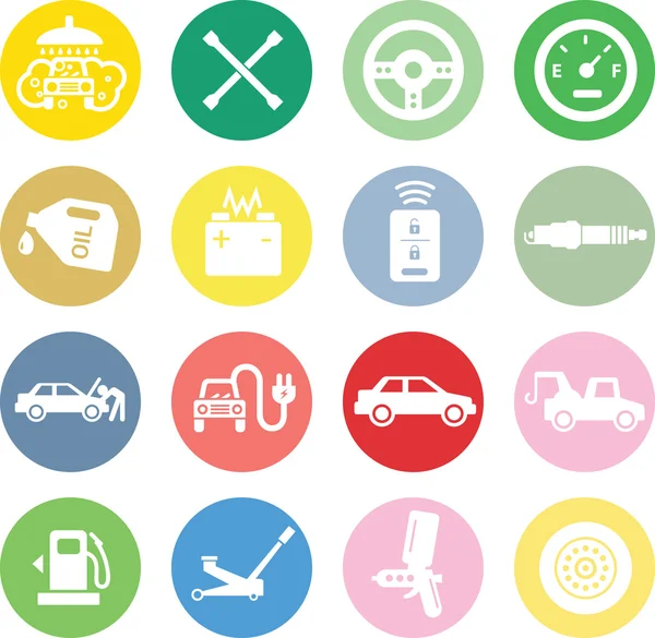 Iconos de servicio de coche — Vector de stock