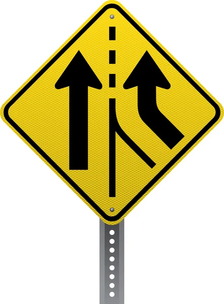 Added lane sign — Stock Vector