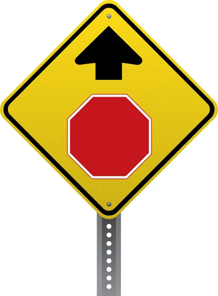 Stop-ahead-Schild — Stockvektor