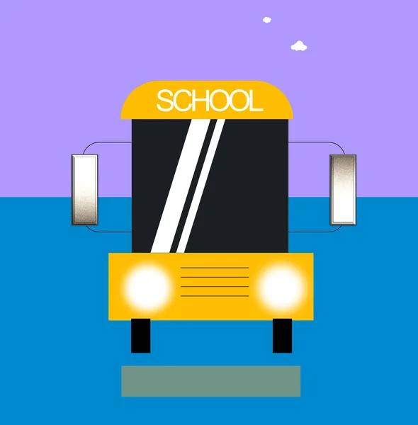 Schoolbus geïsoleerd op helder decor — Stockfoto