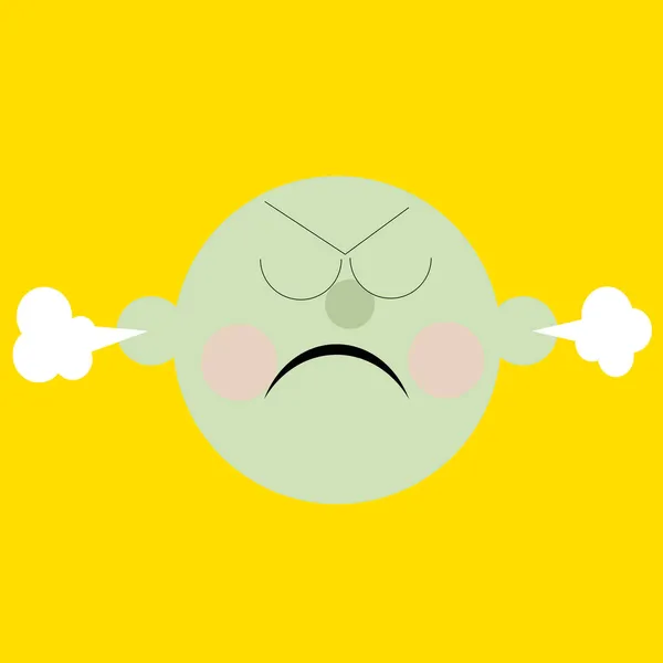 Angry baby face illustration — Stock Vector