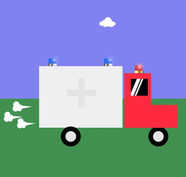 Ambulance auto rychlost ilustrace — Stockový vektor
