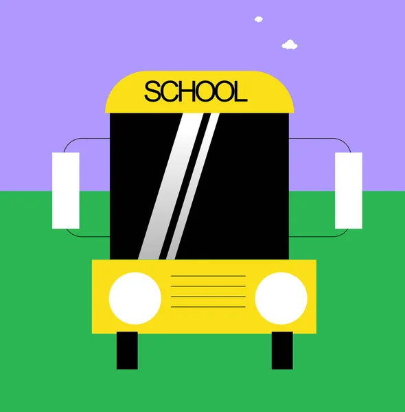 Ilustración autobús escolar — Vector de stock