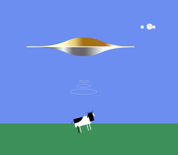 Ufo alienígenas ilustração — Vetor de Stock